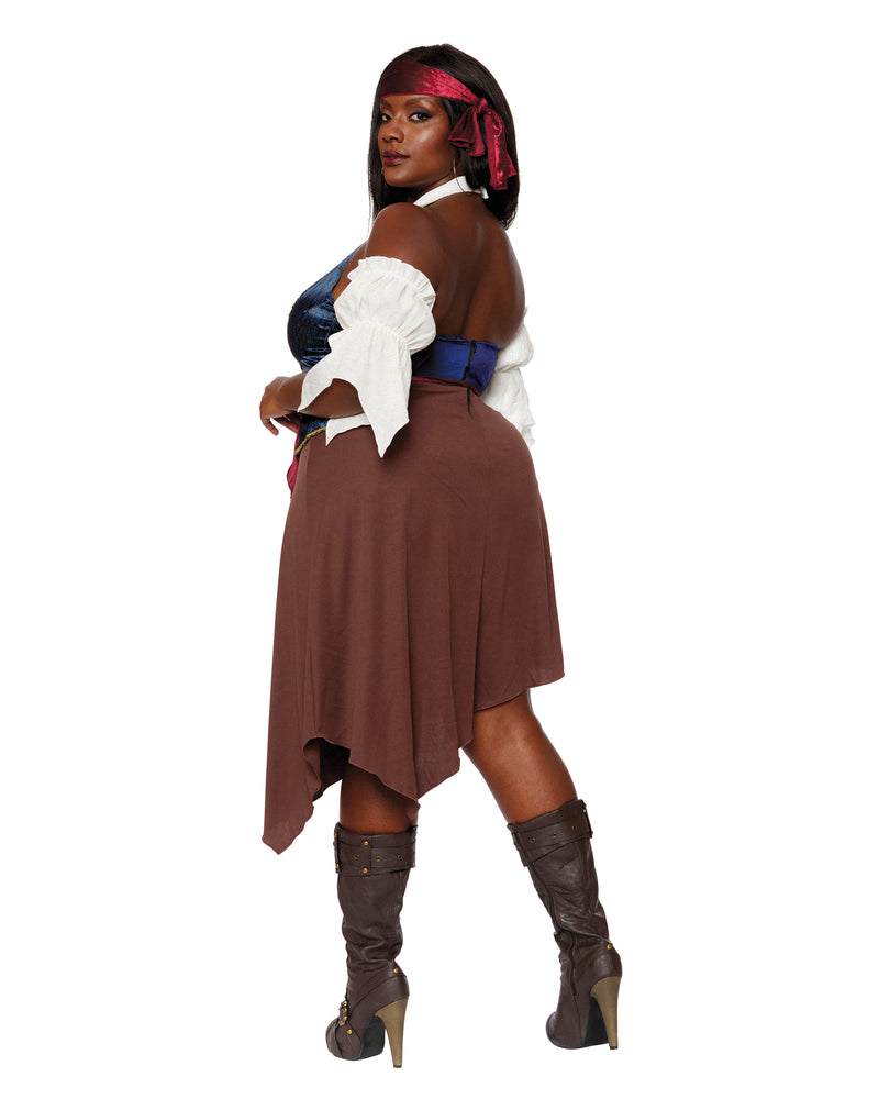 Plus Size Rogue Pirate Wench Dreamgirl Costume 0697