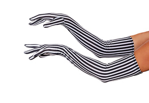 Dreamgirl Striped Gloves