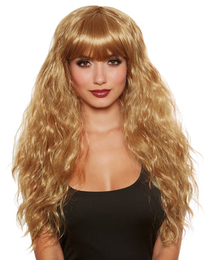 Long Relaxed Beach Wave Wig With Bangs Wig Dreamgirl Costume